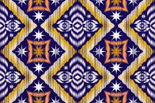 Ikat Figure aztec embroidery style. Geometric ethnic oriental traditional art pattern.Design for ethnic background,wallpaper,fashion,clothing,wrapping,fabric,element,sarong,graphic,vector illustration vector