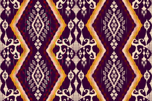 Ikat Figure aztec embroidery style. Geometric ethnic oriental traditional art pattern.Design for ethnic background,wallpaper,fashion,clothing,wrapping,fabric,element,sarong,graphic,vector illustration vector