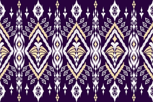 Ikat Figure aztec embroidery style. Geometric ethnic oriental traditional art pattern.Design for ethnic background,wallpaper,fashion,clothing,wrapping,fabric,element,sarong,graphic,vector illustration vector
