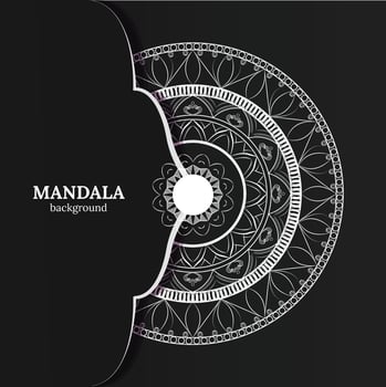mandala design, creative ornamental decorative element in circle shape vector