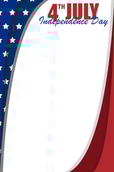 USA or United States of America independence day banner for 4th of July. Vector illustration