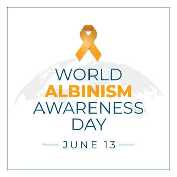 international albinism awareness day. albinism awareness design template. ribbon design. vector