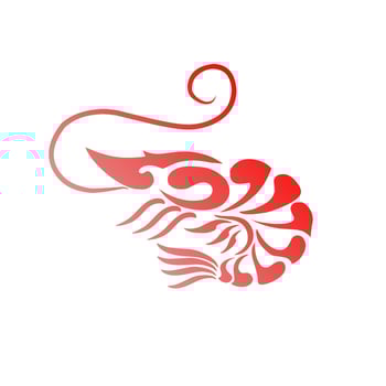 Illustration vector graphic of tribal art shrimp