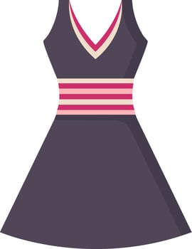 Vector illustration of Sleeveless female dress icon.