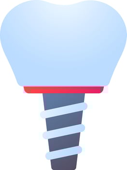Vector illustration of Tooth implant.