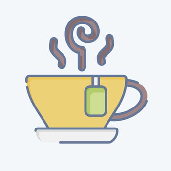 Icon Herbal Tea. related to Tea symbol. doodle style. simple design editable. simple illustration. green tea vector