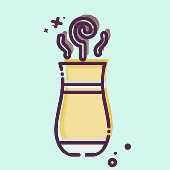 Icon Turkish Tea. related to Tea symbol. MBE style. simple design editable. simple illustration. green tea vector