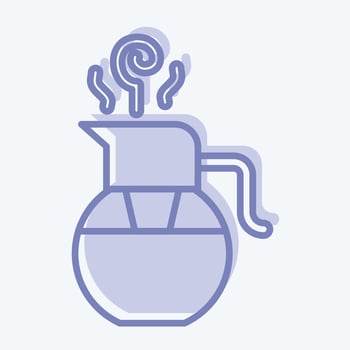 Icon Glass Teaport. related to Tea symbol. two tone style. simple design editable. simple illustration. green tea vector