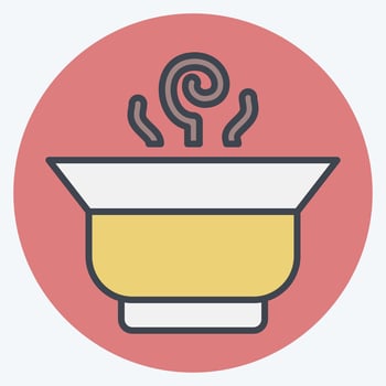 Icon Chinese Tea. related to Tea symbol. color mate style. simple design editable. simple illustration. green tea vector