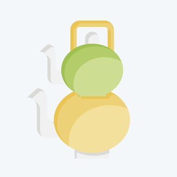 Icon Turkish Teaport. related to Tea symbol. flat style. simple design editable. simple illustration. green tea vector