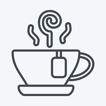 Icon Herbal Tea. related to Tea symbol. line style. simple design editable. simple illustration. green tea vector