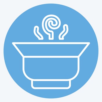 Icon Chinese Tea. related to Tea symbol. blue eyes style. simple design editable. simple illustration. green tea vector
