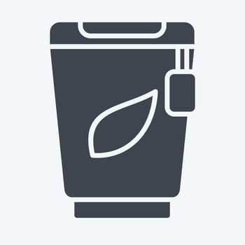 Icon Papercup. related to Tea symbol. glyph style. simple design editable. simple illustration. green tea vector