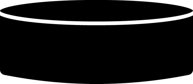 Hockey puck glyph icon in flat style. vector