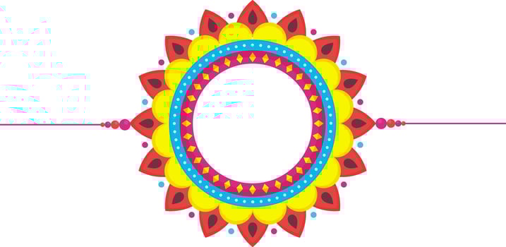 Illustration of colorful decorated Rakhi vector