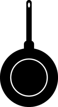 Flat illustration of a frying pan. vector