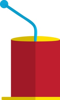 Tribune in red and blue, yellow color. vector
