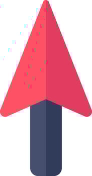 Red and Blue Up Arrow icon on White Background. vector