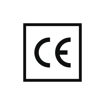 CE mark packaging icon symbol vector