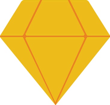 Orange and yellow diamond. vector