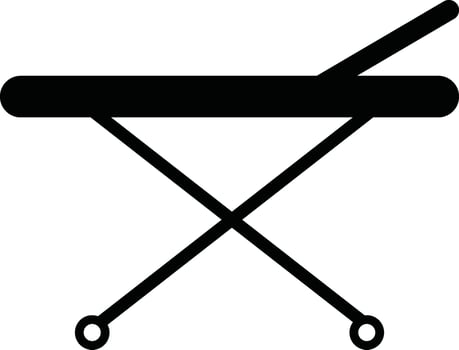 Illustration of hospital wheel bed icon in flat style. vector