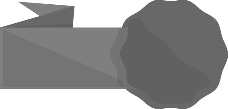 Black and gray blank badge. vector