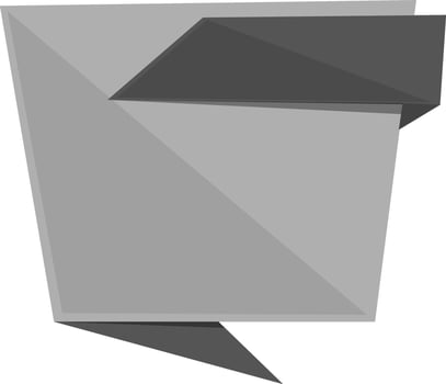 Illustration of a gray and black ribbon. vector