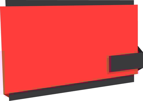 Black and red paper banner, tag or label design. vector
