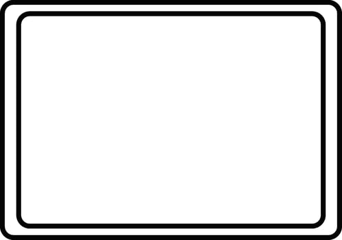 White board icon in flat style. vector