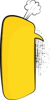 Empty speech bubble in yellow color. vector