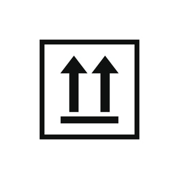 This way up packaging mark icon symbol vector