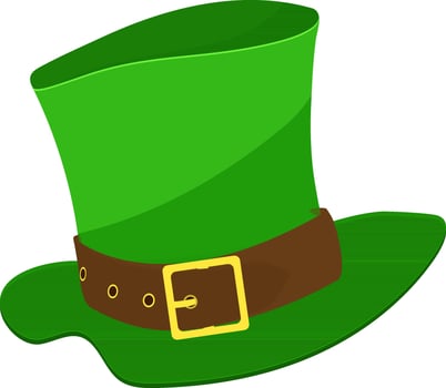 Illustration of green leprechaun hat. vector