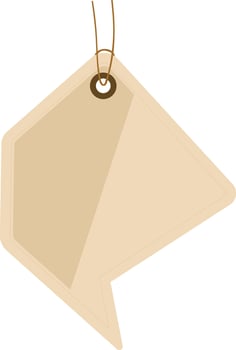 Beige colour tag or label vector