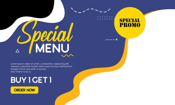 Promotion food product social media post design template vector