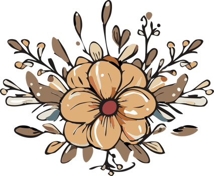 rustic flower png graphic clipart design