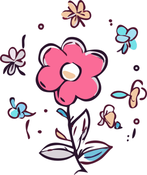 sketchy flower png graphic clipart design
