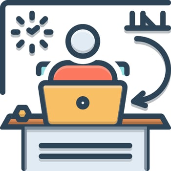color icon for back office vector