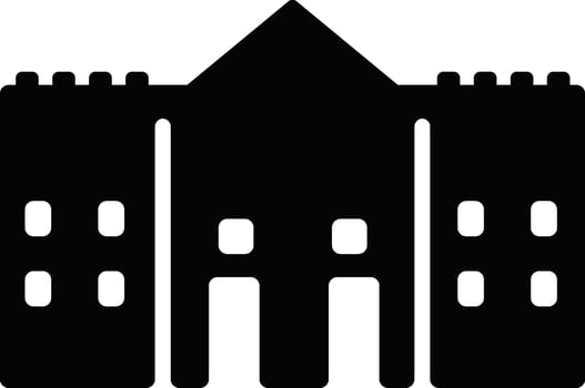 Castle in black and white color. vector