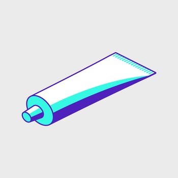 Toothpaste isometric vector illustration