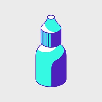 Eye drop isometric vector illustration