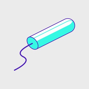 Tampon isometric vector illustration