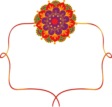 Artistic Rakhi design for Raksha Bandhan. vector