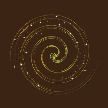 Illustration of a stars decorated circle. vector