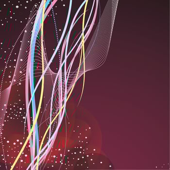 Glossy abstract waves decorated background. vector