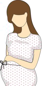 Character of a woman. vector