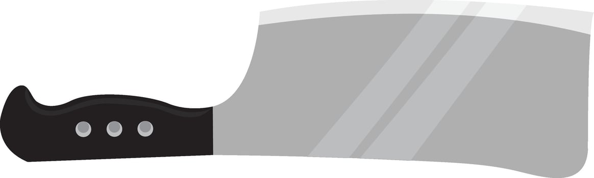 Flat illustration of a cleaver knife. vector