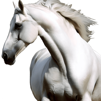 The Graceful Motion of a Strong White Horse generative with AI png
