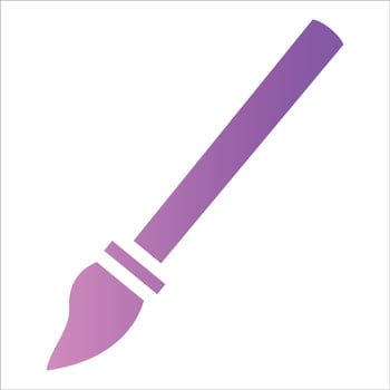 paint brush in flat design style vector