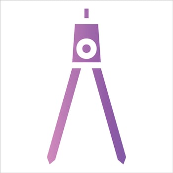 compass in flat design style vector
