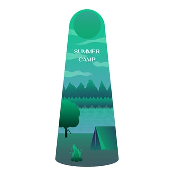 Summer camp shape vector